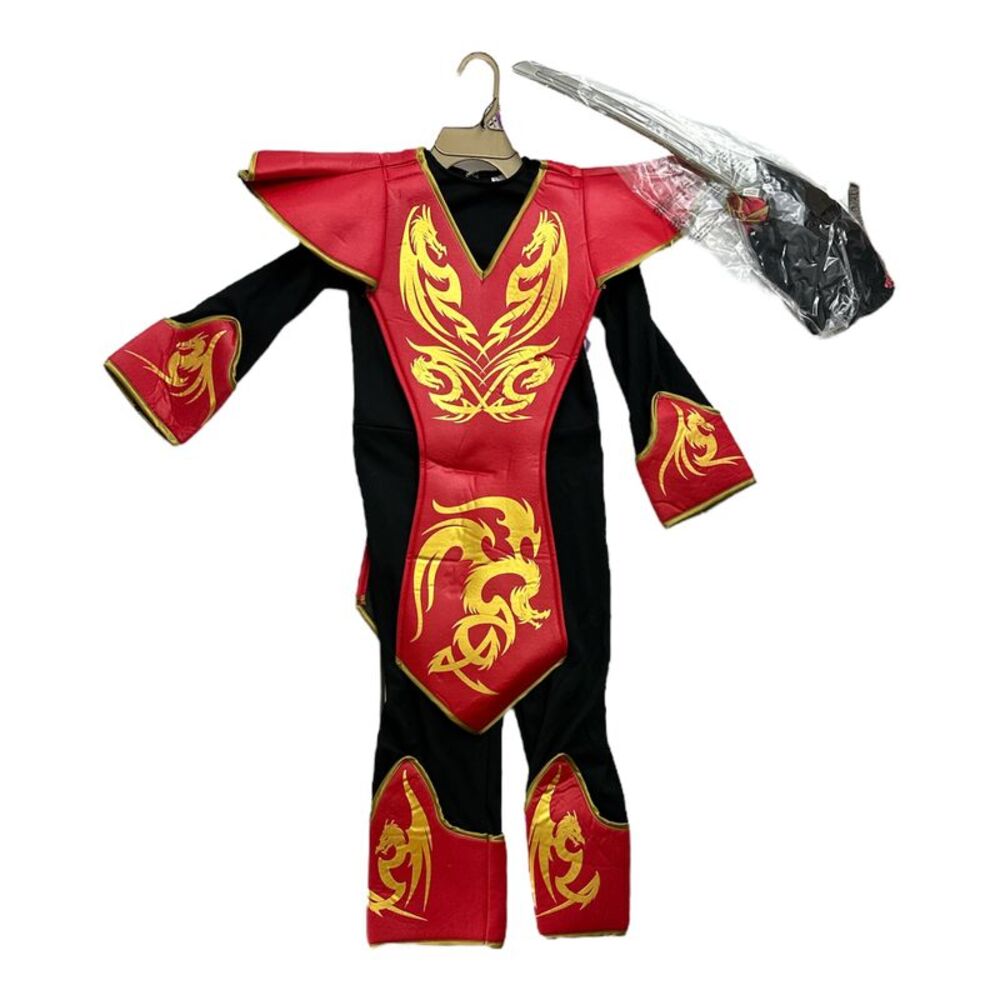 Ninja - Member's Mark Boy's Ninja Jumpsuit Costume With Sword, Belt, Mask & Ninj